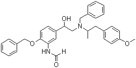 N,O-Dibenzylated formoterol molecular structure (CAS 43229-70-5)