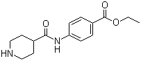 4-[(Piperidine-4-carbonyl)amino]benzoic acid ethyl ester molecular structure (CAS 433712-61-9)