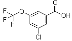 structure of CAS# 433926-46-6, 3-Chloro-5-(trifluoromethoxy)benzoic acid;3-Chloro-5-trifluoromethoxybenzoic acid