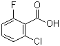 2-氯-6-氟苯甲酸分子结构 (CAS 434-75-3)