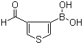 3-醛基-4-噻吩硼酸分子结构 (CAS 4347-32-4)