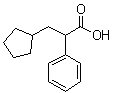 alpha-(Cyclopentylmethyl)benzeneacetic acid molecular structure (CAS 4355-50-4)