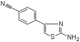 structure of CAS# 436151-85-8, 4-(2-Amino-1,3-thiazol-4-yl)benzonitrile
