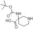 structure of CAS# 436867-71-9, 3-[[(1,1-Dimethylethoxy)carbonyl]amino]-3-piperidinecarboxylic acid