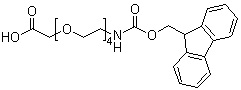 5,8,11,14-四氧杂-2-氮杂十六碳二酸 1-芴甲基酯分子结构 (CAS 437655-95-3)