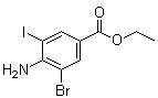 structure of CAS# 437707-51-2, 4-Amino-3-bromo-5-iodobenzoic acid ethyl ester;Ethyl 4-amino-3-bromo-5-iodobenzoate