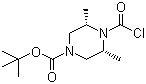 (3R,5S)-rel-4-(氯甲酰基)-3,5-二甲基-1-哌嗪羧酸叔丁酯分子结构 (CAS 438050-53-4)