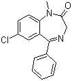 地西泮分子结构 (CAS 439-14-5)