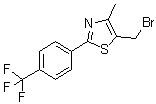 5-(Bromomethyl)-4-methyl-2-[4-(trifluoromethyl)phenyl]-1,3-thiazole molecular structure (CAS 439134-78-8)