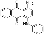 结构式 CAS# 4395-65-7, 溶剂蓝 68; 1-氨基-4-苯氨基-9,10-蒽二酮