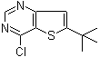 6-(叔丁基)-4-氯噻吩并[3,2-d]嘧啶分子结构 (CAS 439693-52-4)