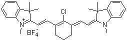 2-[2-[2-氯-3-[(1,3-二氢-1,3,3-三甲基-2H-吲哚-2-亚基)乙亚基]-1-环己烯-1-基]乙烯基]-1,3,3-三甲基-3H-吲哚鎓四氟硼酸盐分子结构 (CAS 439859-04-8)