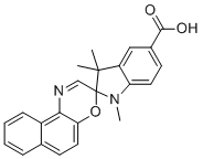1,3-Dihydro-1,3,3-trimethylspiro[2H-indole-2,3'-[3H]naphth[2,1-b][1,4]oxazine]-5-carboxylic acid molecular structure (CAS 441066-03-1)