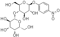 对硝基苯基 beta-D-乳糖苷分子结构 (CAS 4419-94-7)