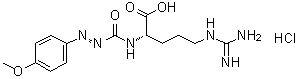 N2-[[(4-Methoxyphenyl)azo]carbonyl]-L-arginine monohydrochloride molecular structure (CAS 442158-31-8)
