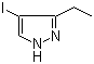 3-乙基-4-碘-1H-吡唑分子结构 (CAS 442876-19-9)