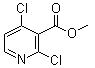 structure of CAS# 442903-28-8, 2,4-Dichloro-3-pyridinecarboxylic acid methyl ester