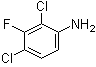 2,4-Dichloro-3-fluoroaniline molecular structure (CAS 443-93-6)