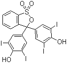 结构式 CAS# 4430-24-4, 四碘酚磺酞; 3',3'',5',5''-四碘苯酚磺酞