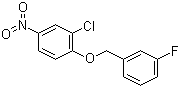 3-氯-4-(3-氟苄氧基)硝基苯分子结构 (CAS 443882-99-3)