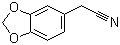 structure of CAS# 4439-02-5, 3,4-(Methylenedioxy)phenylacetonitrile;1,3-Benzodioxole-5-acetonitrile; Homopiperonylnitrile