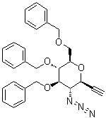 3,7-Anhydro-4-azido-1,2,4-trideoxy-5,6,8-tris-O-(phenylmethyl)-D-glycero-D-gulo-oct-1-ynitol molecular structure (CAS 443916-29-8)
