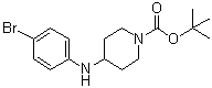 4-[(4-Bromophenyl)amino]piperidine-1-carboxylic acid tert-butyl ester molecular structure (CAS 443998-65-0)