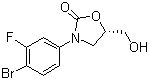 (5R)-3-(4-Bromo-3-fluorophenyl)-5-hydroxymethyloxazolidin-2-one molecular structure (CAS 444335-16-4)