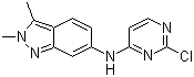 structure of CAS# 444731-74-2, N-(2-Chloropyrimidin-4-yl)-2,3-dimethyl-2H-indazol-6-amine