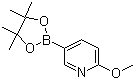 structure of CAS# 445264-61-9, 2-Methoxyl-5-pyridineboronic acid pinacol ester;2-Methoxy-5-(4,4,5,5-tetramethyl-1,3,2-dioxaborolan-2-yl)pyridine; 2-Methoxypyridine-5-boronic acid pinacol ester