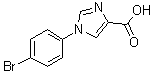 1-(4-Bromophenyl)-1H-imidazole-4-carboxylic acid molecular structure (CAS 445302-27-2)