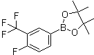 4-Fluoro-3-(trifluoromethyl)phenylboronic acid pinacol ester molecular structure (CAS 445303-14-0)