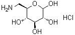 D-6-氨基-6-脱氧吡喃葡萄糖盐酸盐分子结构 (CAS 4460-60-0)