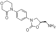 结构式 CAS# 446292-10-0, (S)-4-(4-(5-(氨基甲基)-2-氧代恶唑烷-3-基)苯基)吗啉-3-酮