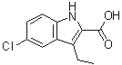 5-Chloro-3-ethyl-1H-indole-2-carboxylic acid molecular structure (CAS 446830-67-7)