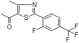 1-[2-[2-氟-4-(三氟甲基)苯基]-4-甲基-5-噻唑基]乙酮分子结构 (CAS 447406-74-8)