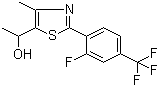 1-[2-[2-Fluoro-4-(trifluoromethyl)phenyl]-4-methylthiazol-5-yl]ethanol molecular structure (CAS 447406-75-9)