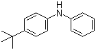 structure of CAS# 4496-49-5, 4-tert-Butyldiphenylamine;(4-tert-Butylphenyl)phenylamine; 4-tert-Butyl-N-phenylaniline; ; N-(4-tert-Butylphenyl)aniline