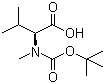 structure of CAS# 45170-31-8, Boc-N-methyl-L-valine;N-[(tert-Butoxy)carbonyl]-N-methyl-L-valine; Boc-N-Me-Val-OH