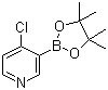 结构式 CAS# 452972-15-5, 4-氯吡啶-3-硼酸频哪醇酯