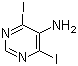 5-Amino-4,6-diiodopyrimidine molecular structure (CAS 454685-58-6)