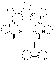 1-[(9H-Fluoren-9-ylmethoxy)carbonyl]-L-prolyl-L-prolyl-L-prolyl-L-prolyl-L-proline molecular structure (CAS 454693-94-8)