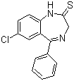 7-Chloro-1,3-dihydro-5-phenyl-2H-1,4-benzodiazepine-2-thione molecular structure (CAS 4547-02-8)
