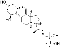 1alpha,24,25-三羟基维生素 D2分子结构 (CAS 457048-34-9)