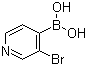 3-溴吡啶-4-硼酸分子结构 (CAS 458532-99-5)