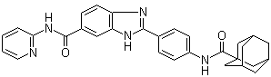 2-[4-(Adamantan-1-ylcarboxamido)phenyl]-N-(2-pyridyl)-1H-benzimidazole-5-carboxamide molecular structure (CAS 459805-03-9)