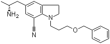 5-[(2R)-2-Aminopropyl]-2,3-dihydro-1-[3-(phenylmethoxy)propyl]-1H-indole-7-carbonitrile molecular structure (CAS 459868-73-6)