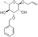 烯丙基 3-O-苄基-alpha-L-吡喃鼠李糖苷分子结构 (CAS 460745-20-4)