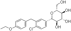 (1S)-1,5-脱水-1-C-[4-氯-3-[(4-乙氧基苯基)甲基]苯基]-D-葡萄糖醇分子结构 (CAS 461432-26-8)