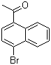 结构式 CAS# 46258-62-2, 1-(4-溴-1-萘基)乙酮